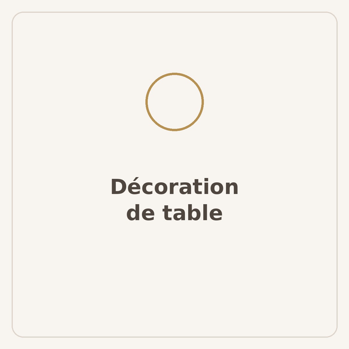 Décoration de table